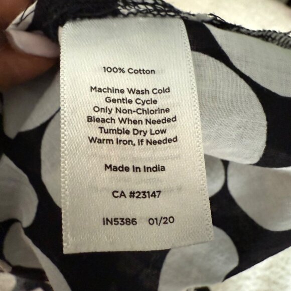 Talbots Petite Black & White Polka Dot Button-Up Blouse  100% Cotton  Made In In - Picture 4 of 10